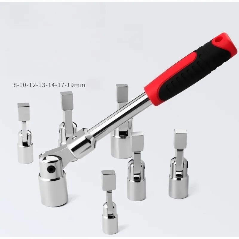 

Interchangeable Head 8PCS Socket Wrench Kit, Durable & Easy Storage, Special Tool Set for Automotive Repair Projects