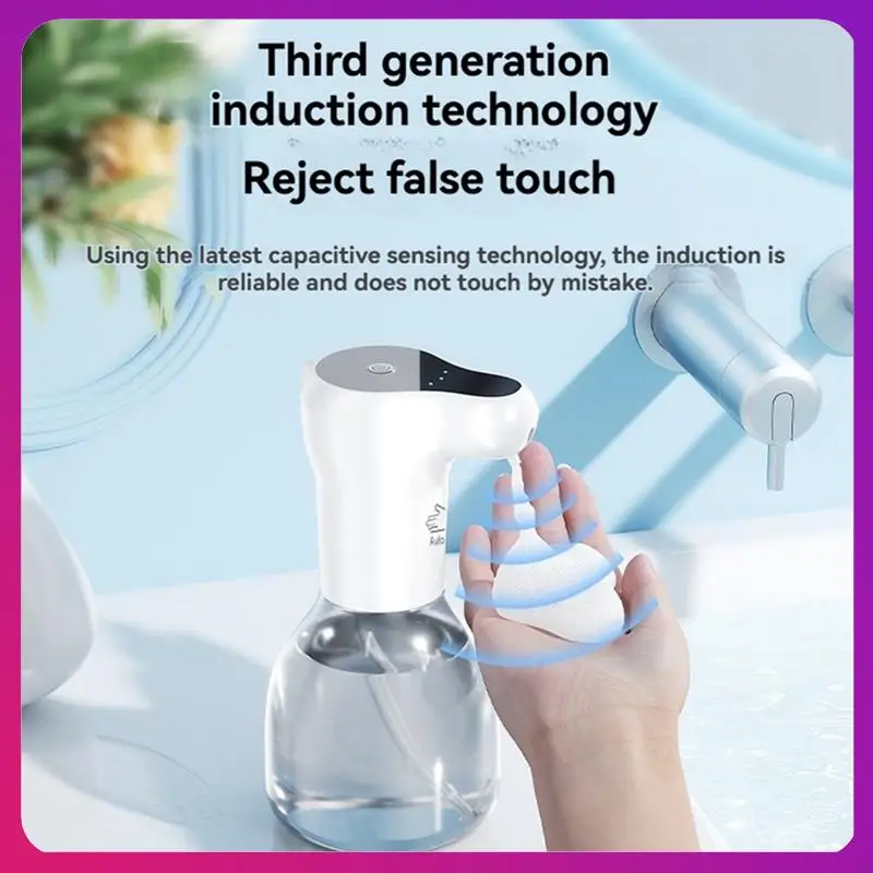 

ABKL-Электрический вспениватель, регулируемый выход для пены 460 мл, перезаряжаемый дозатор мыла, автоматическая машина для пены для кухни и ванной комнаты