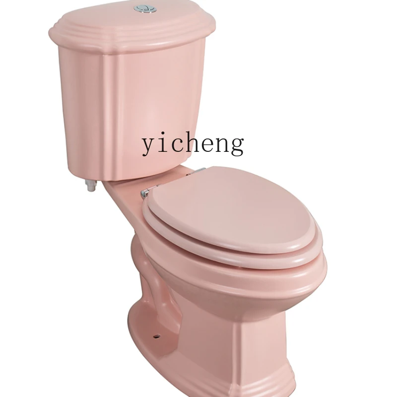 

Zf Butterfly Pottery Bathroom Split Toilet Customized Pink Siphon Pit Distance 305 Real Shot Toilet