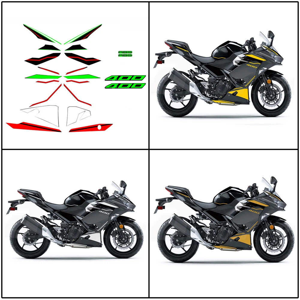 

For KAWASAKI NINJA400 ninja 400 2018-2024 2018 2019 2021 2024 Ninja Motorcycle Accessories Fairing Sticker Whole Car Sticker Kit