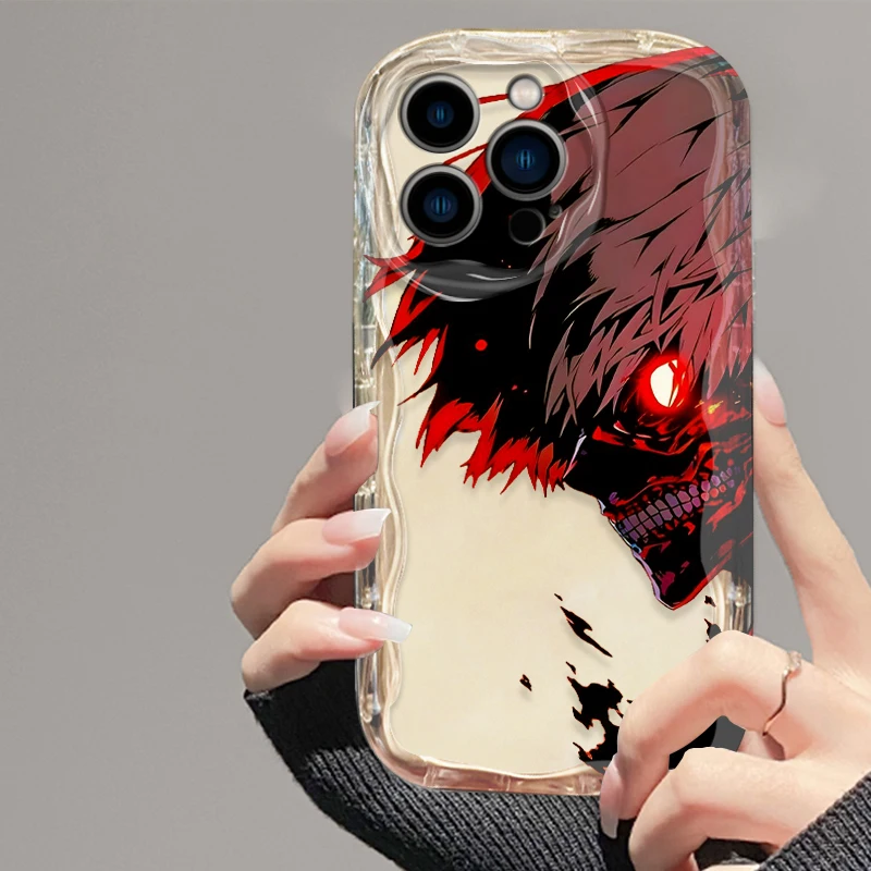 Anime Tokyo Ghoul Cover For Apple iPhone 15 14 13 12 11 Pro X XR XS Max Plus 8 7 Plus SE Wave Oil Phone Case