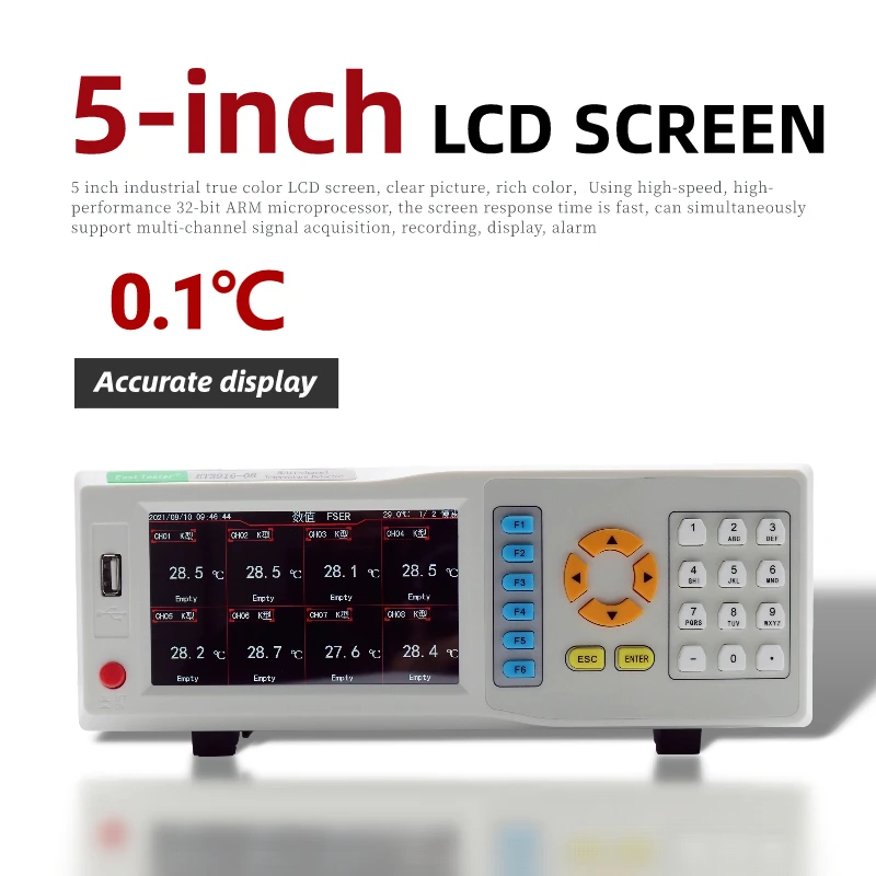 ET3916 Series Multi Channel Temperature Detector Usb Connection Temp Record Acquisition Inspection Instrument Thermocouple Probe