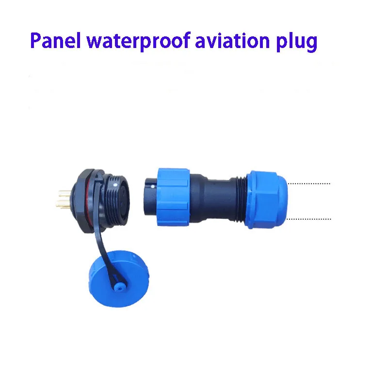 

1pcs M17 Copper Gold-plated Panel Waterproof Aviation Plug 2/3/4/5/6/7/9/10--26-pin Industrial Socket Waterproof Connector