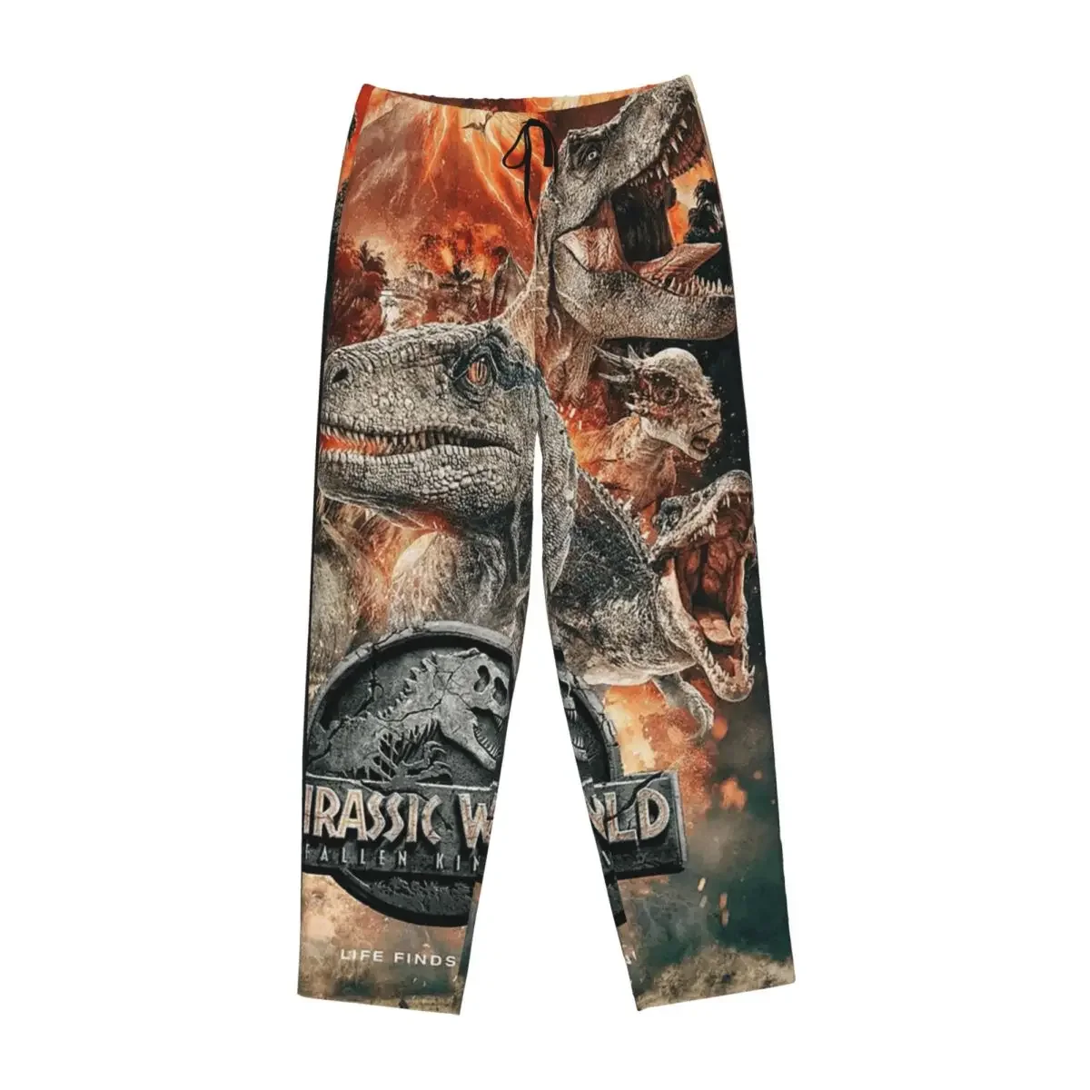 Custom Jurassic World DinosaurFallen Kingdom 2018 Women Pajama Pants Lounge Sleep Sleepwear Bottoms with Pockets