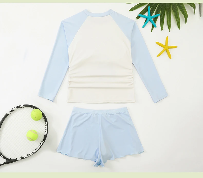 New Summer Mid Kids Girls Swimwear Beach Sunscreen Quick-Drying Swimsuit Cute Student Fashion Spa Swimsuit