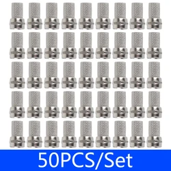 50PCS/Set High Quality New Copper Twist On RG6 F Type Coaxial Cable Connector Plugs Connector For TV Satellite Virgin Cable