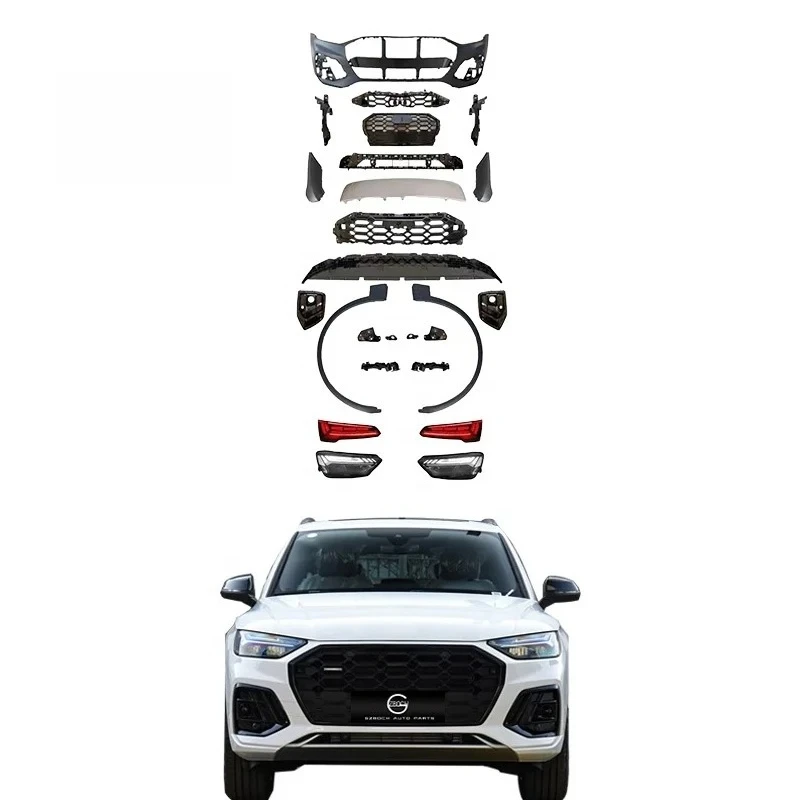 

От старого до нового Bodykit для обновления Q5 2017 года до 2024 RSQ5, передний автомобильный бампер, колесные арки, матричные фары, задние фонари, комплект RSQ5