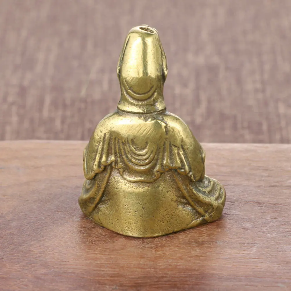 

Brass Yin Figure Kannon Statue Desktop Office Decor Home Decoration Delicate Buddha Religious Art Craft