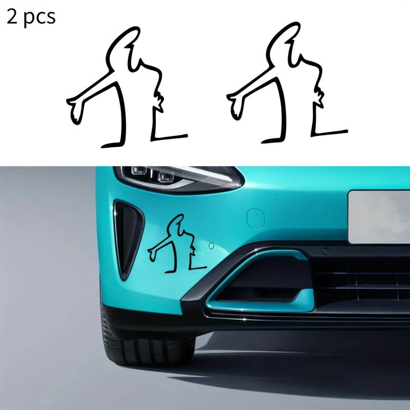 

2pcs Angry Scratch Reminder Sticker for Men - Self-Adhesive，Smooth Surface，Cartoon Comic Design