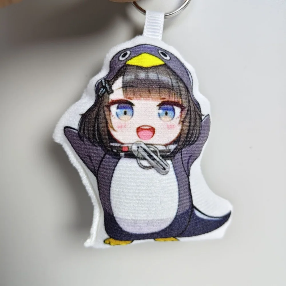 1pcs Cute 9cm Gugu Gaga Penguin Keychain Keyring Pressing Can Make