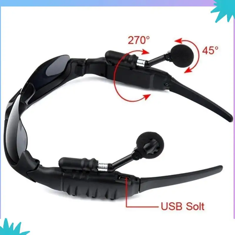 ABZW Stereo Wireless Earphones Headset With Mic Noise Reduction Sunglasses Glasses Headphones For Driving Cycling Sports