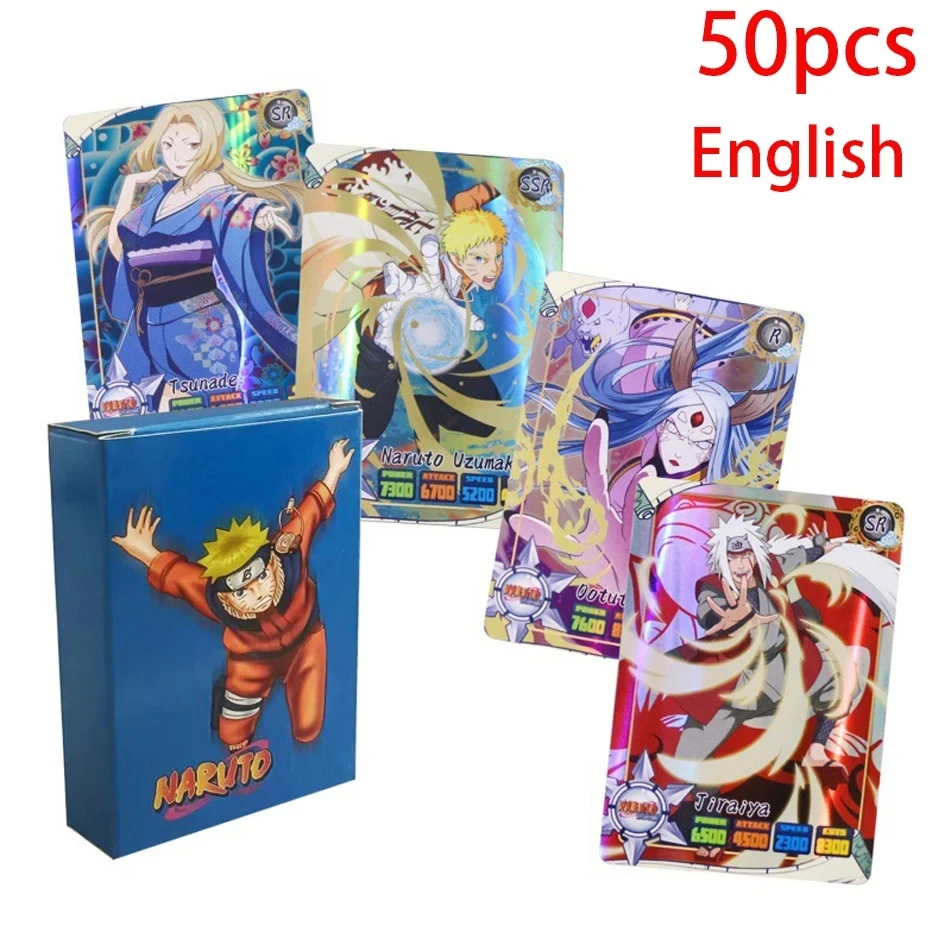 50PCS One Piece Demon Slayer Cards English Version SSR Card Ultra Rare Card Tanjirou Kamado Nezuko Character Collection Card