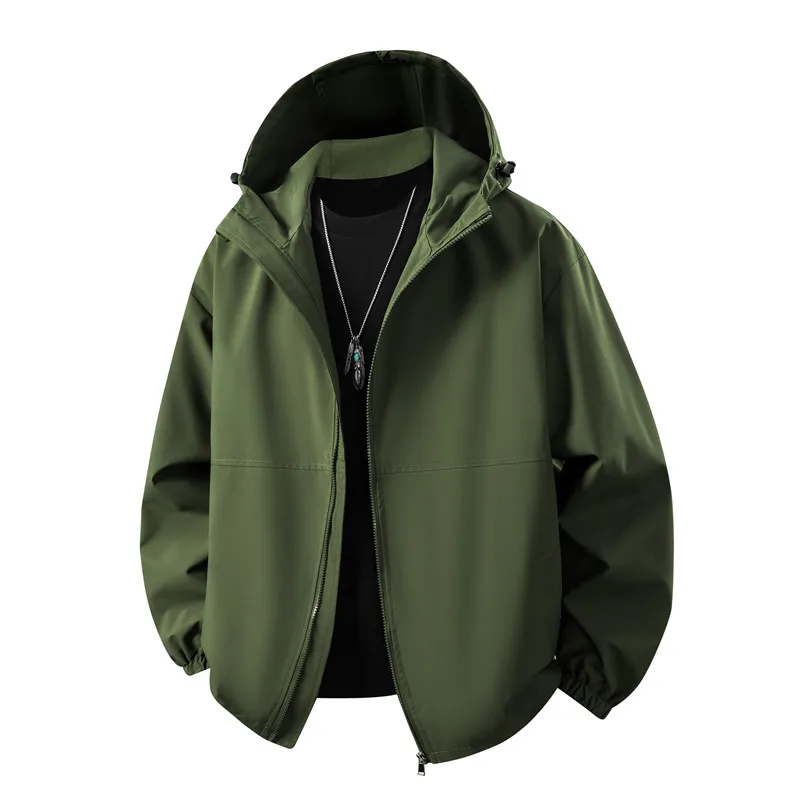 

Мужская демисезонная куртка-бомбер American Sle Workwear: свободная повседневная спортивная куртка с капюшоном для активного отдыха, молодежная, из полиэстера.