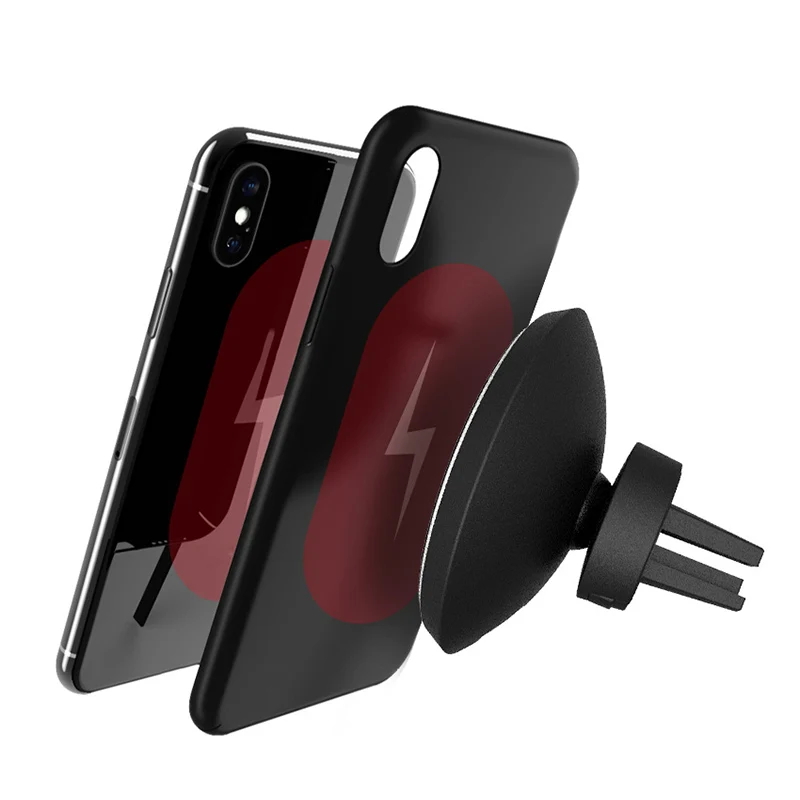 Magnetic QI Wireless Car Charger Mount 360 Rotation Air Vent Car Cradle Charging Holder Car Styling