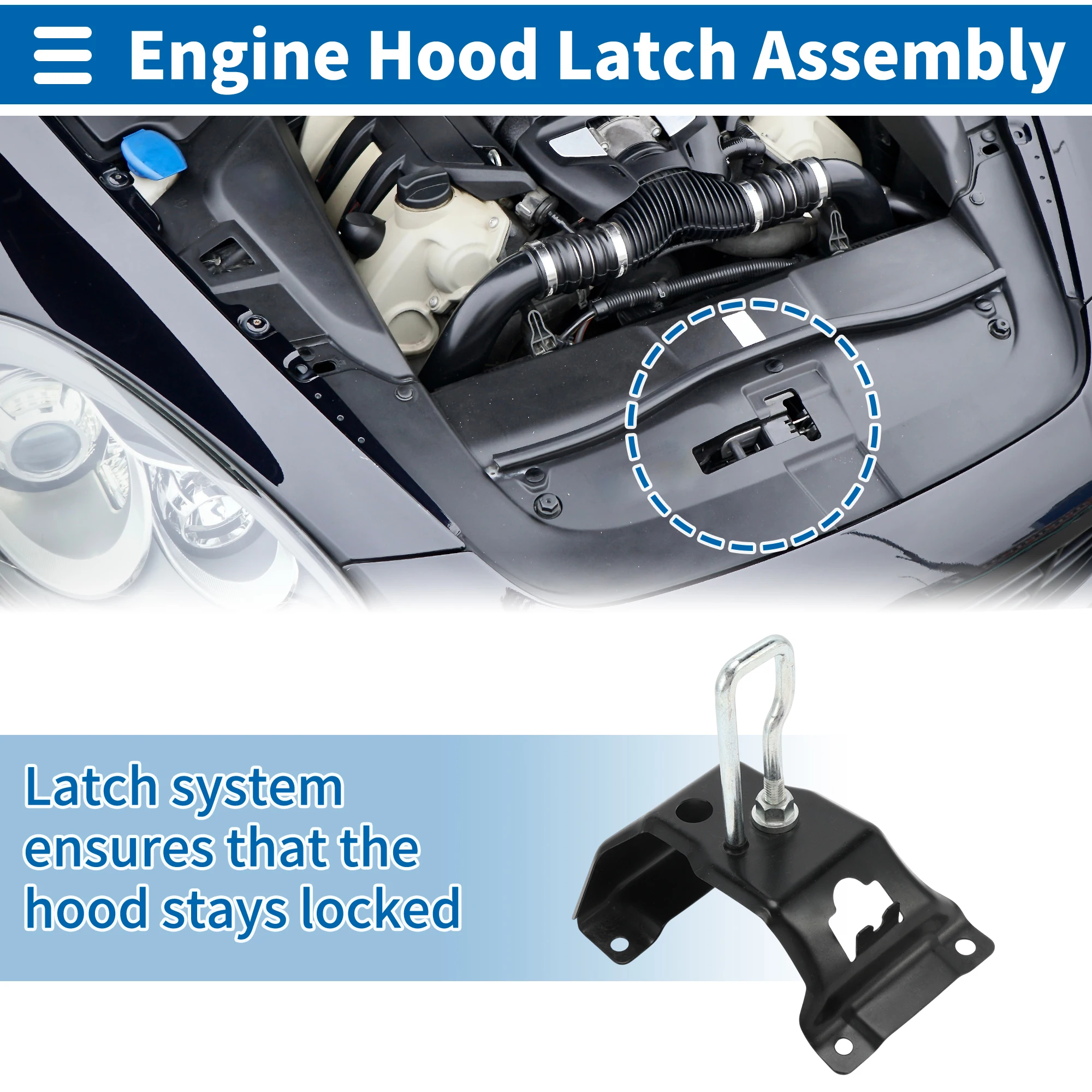 

UXCELL Hood Latch Assembly for BMW X5 Engine Hood Latch Lock Release No.51237164802 1Pc