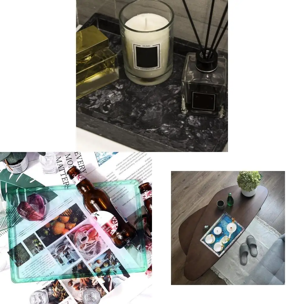 

Прямоугольный поднос, УФ-кристаллическая эпоксидная форма, сервировочная тарелка, силиконовая форма из смолы, сделай сам, для