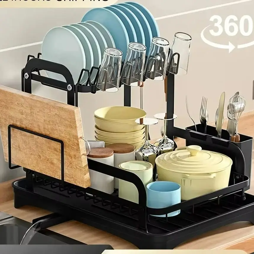 

Подставка для хранения кухонной утвари, подставка для сушки тарелок и мисок, органайзер для столовых приборов