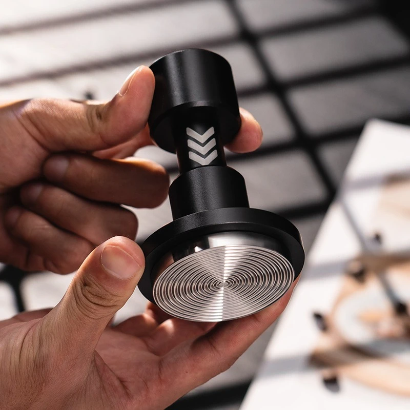 51/53.3/58.35MM V6 Impact Espresso Tamper with Sound Feedback,15lb/30lb Interchangeable Springs Coffee Machine Accessories