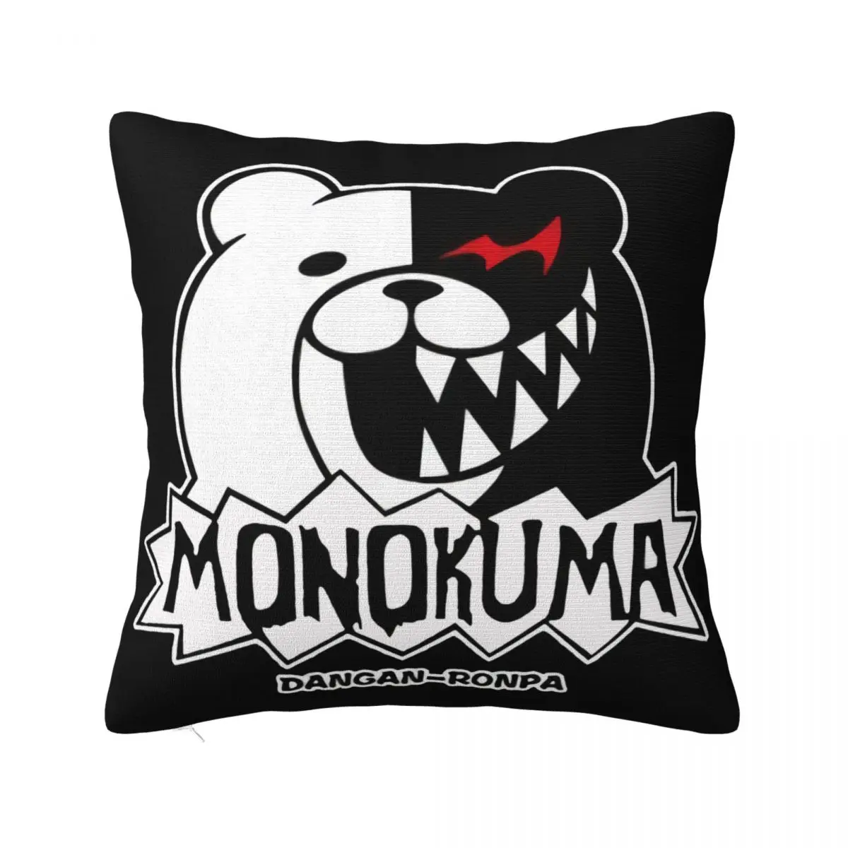 Men Cotton Anime Danganronpa Monokuma Cosplay Black Top Men Brand Printed 100 Cotton Pillow Case