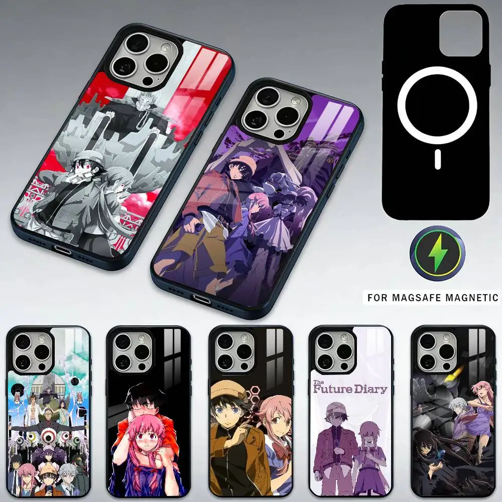 

The F-Future Diary Anime Phone Case For iPhone17,16,15,14,13,12,11 Plus,Pro Max Magnetic For Magsafe Wireless Charging