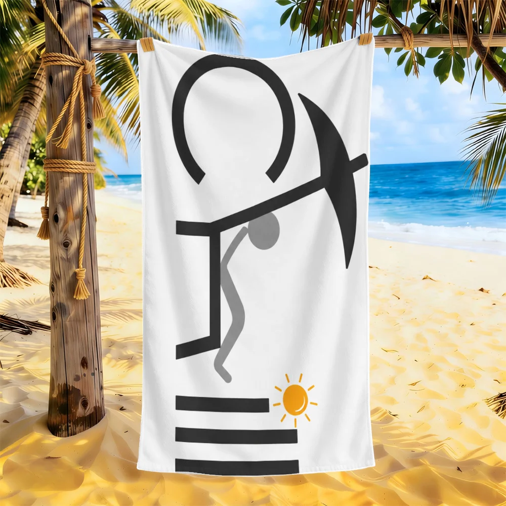 Novelty Beach Towel 80x160cm Large Absorbent Pool Resort Towel Unique Summer Vacation Beach Gear for Travel Outdoor Sunbathing M