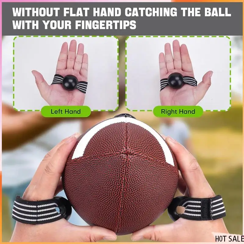 

B72A 18PCS Football Catching Trainer Band, Rugby Football Catching Receiver Trainers, Volleyball Catching Training Hand Strap