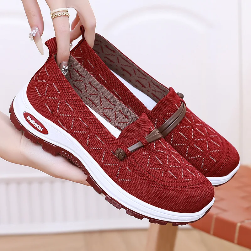  Женская повседневная обувь с дышащей сеткой, летняя легкая прогулочная обувь на мягкой подошве, нескользящая удобная одежда на весь день Женская повседневная обувь с дышащей сеткой, летняя легкая прогулочная обувь на мягкой подошве, нескользящая удобная одежда на весь день 