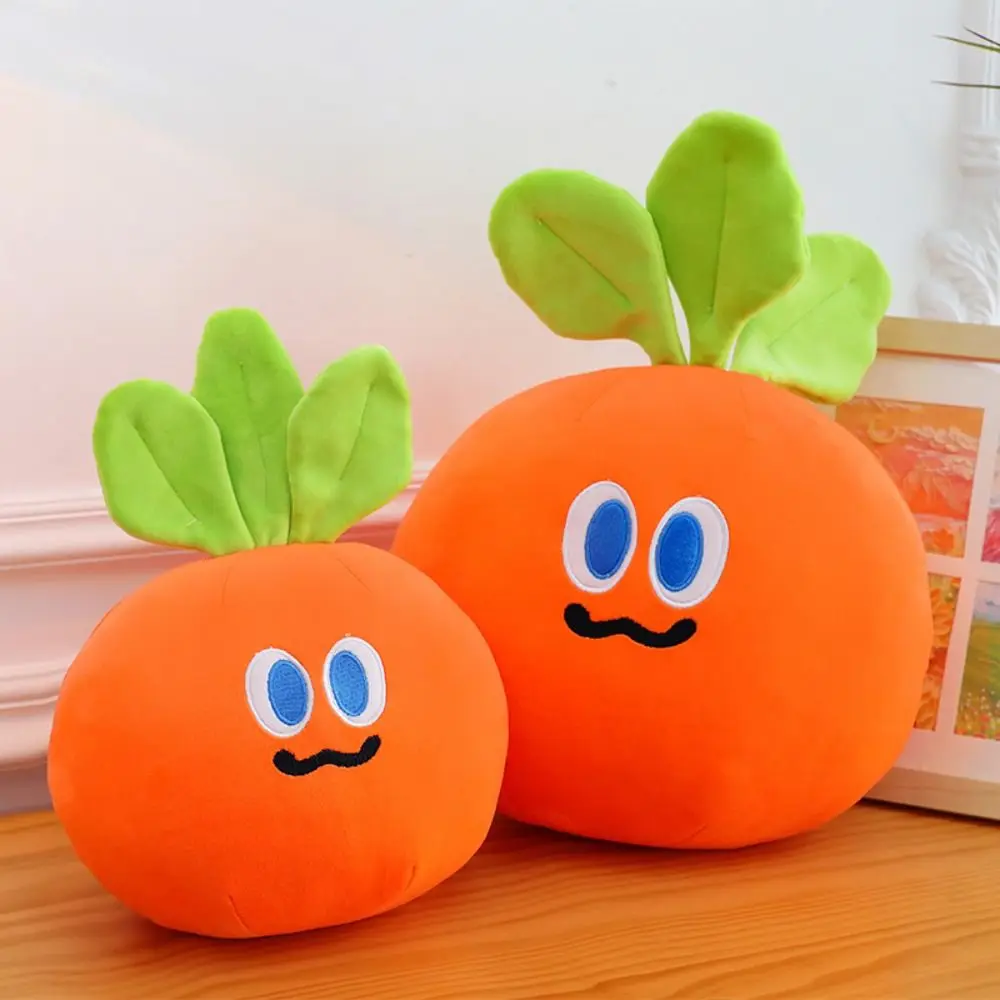 Simulation Cartoon Carrot Plush Toy Mo Mo Hu Hu Fluffy Vegetable Carrot Pillow 30CM Daikon Stuffed Carrot Doll Children Girl