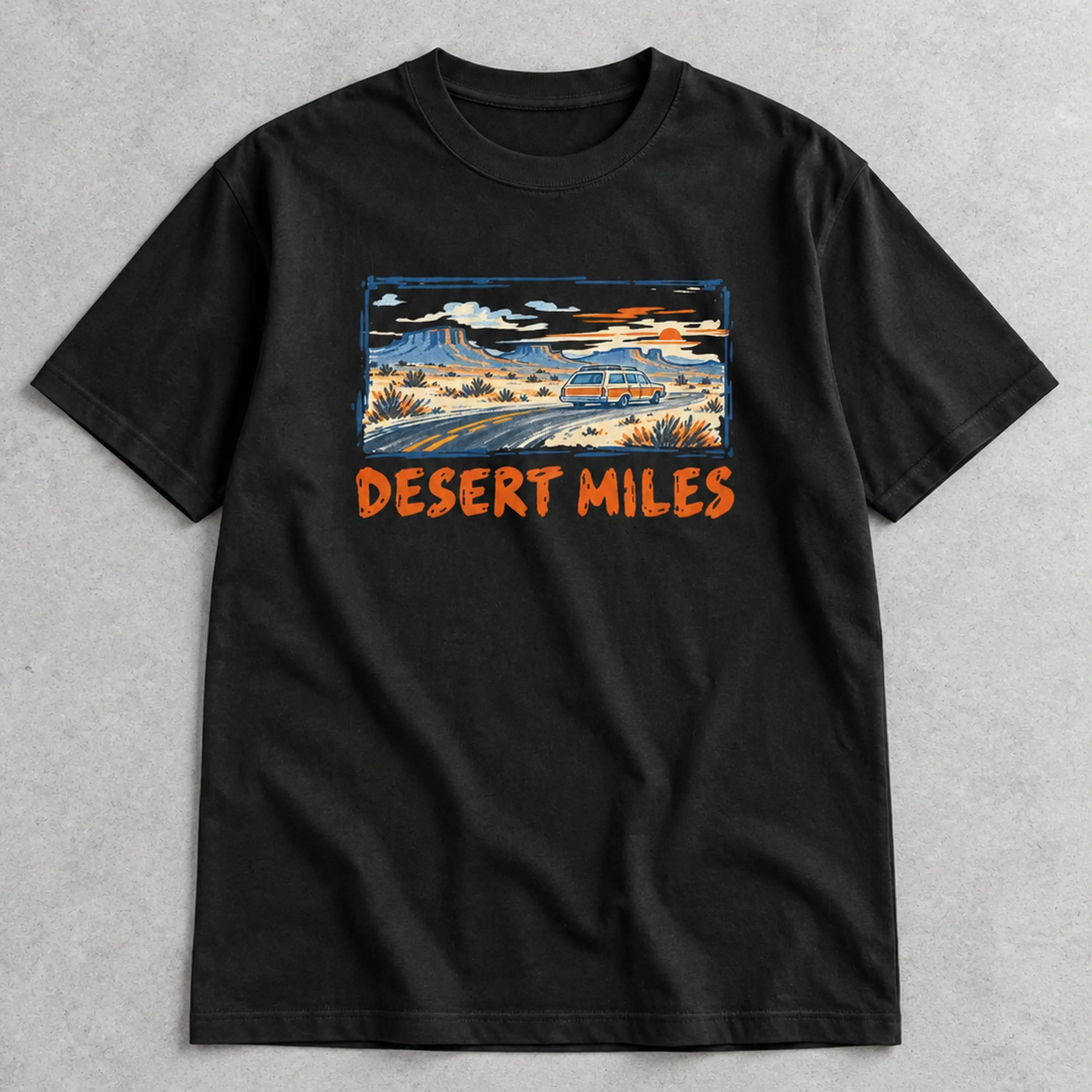 Desert Road Trip Marker Sketch T-Shirt