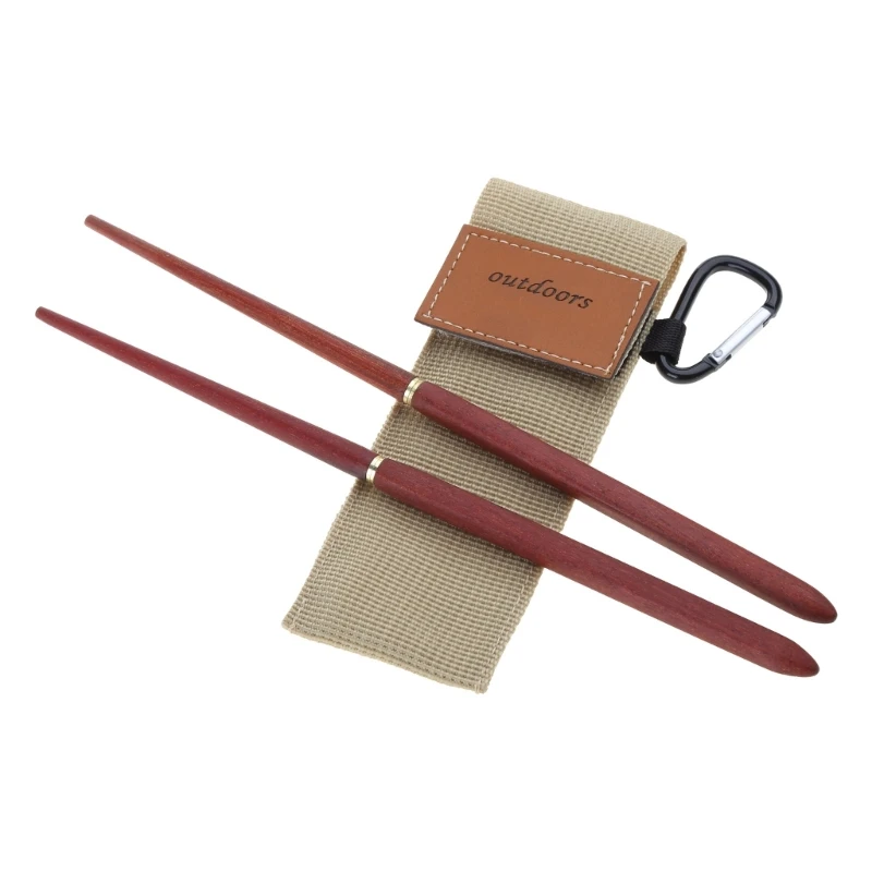 1 Pair Folding Chopsticks Portable Chopsticks Camping Flatware Chopsticks Travel Cutlery Outdoor Supplies R66E view 2