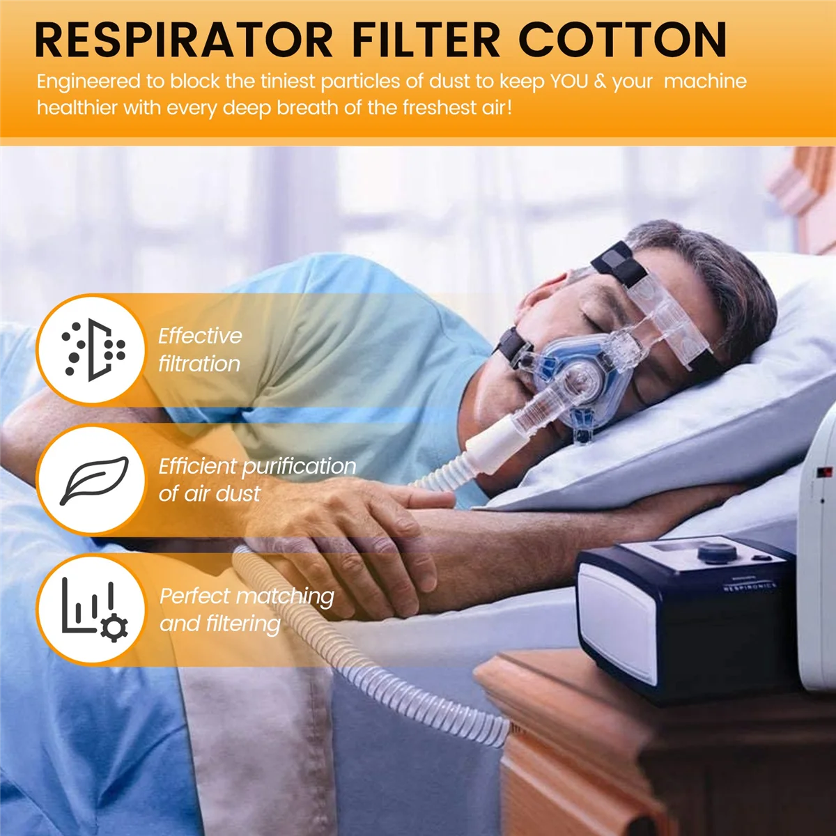 Wyprzedaże! 30 szt. Filtr powietrza CPAP HEPA, jednorazowe wymienne filtry do respiratora Chusteczki do maski CPAP dla Weinmann