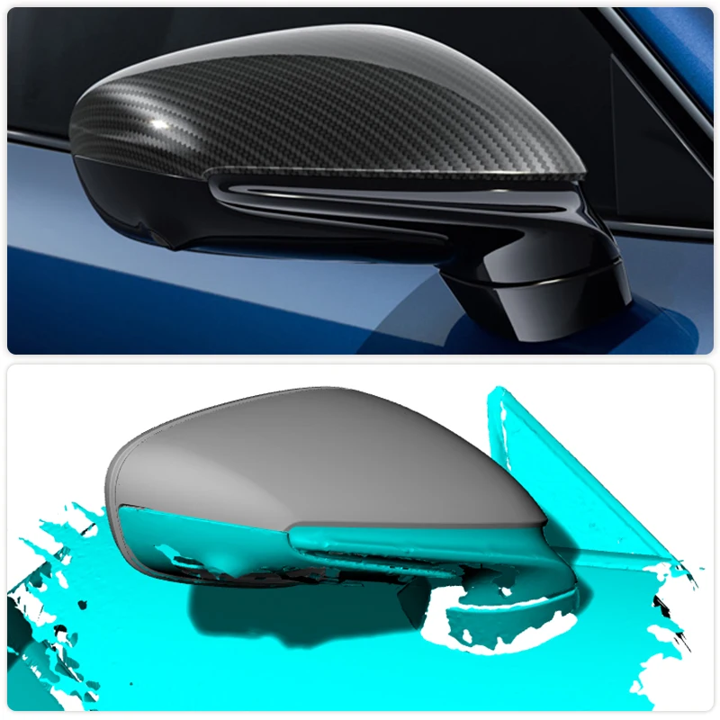 LHD Prepreg Dry Carbon Car Rear View Mirror Covers Caps for Porsche Taycan Turbo S 9J1 2019-2024 Side Mirror Caps Shell Body Kit
