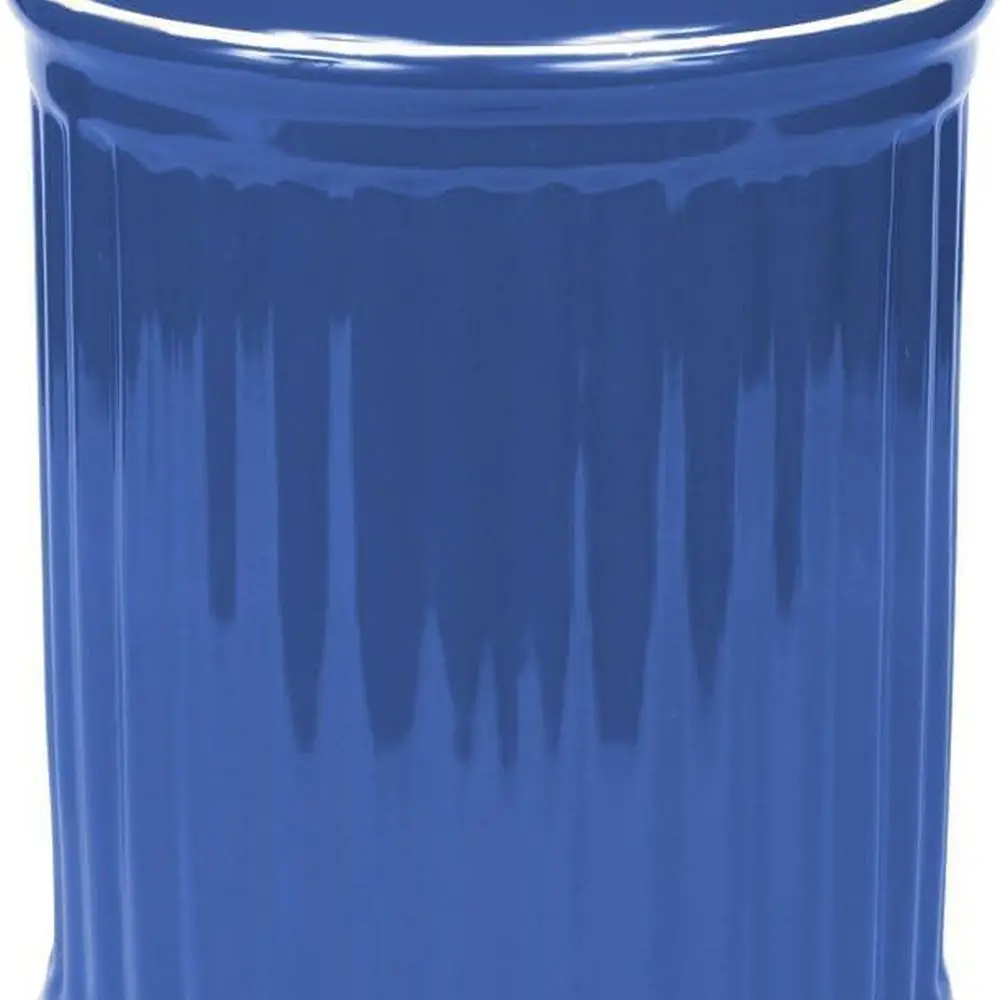 

Large Stoneware Kitchen Jar, 120oz Airtight Container for Baking, Coffee, Sugar, Snacks - Simply Blue