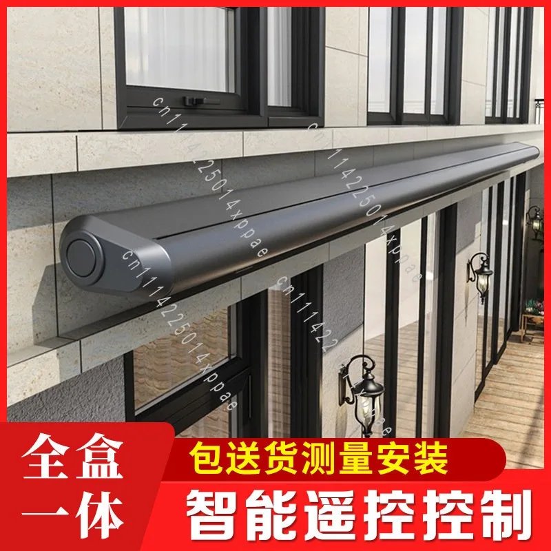 Control Aluminum Alloy Awning Courtyard Balcony Terrace Canopy Outdoor Full Box Electric Telescopic Awning Automatic Remote