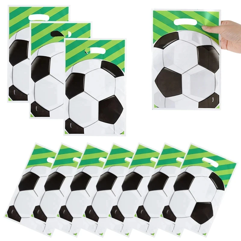 Football Soccer Theme Party Gift Bags Chocolate Cookies Candy Bags Soccer Party Bag Loot Bag for Kids Boys Birthday Party Favors