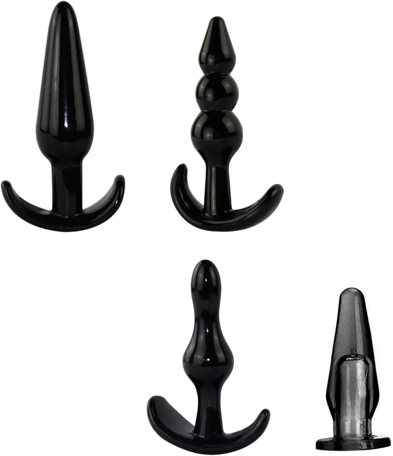 Impermeável Silicone Anales Trainer Set, Butt Plug, Borracha Macia, TPE Butt Plug, Kit de Treinamento, 4 Pcs