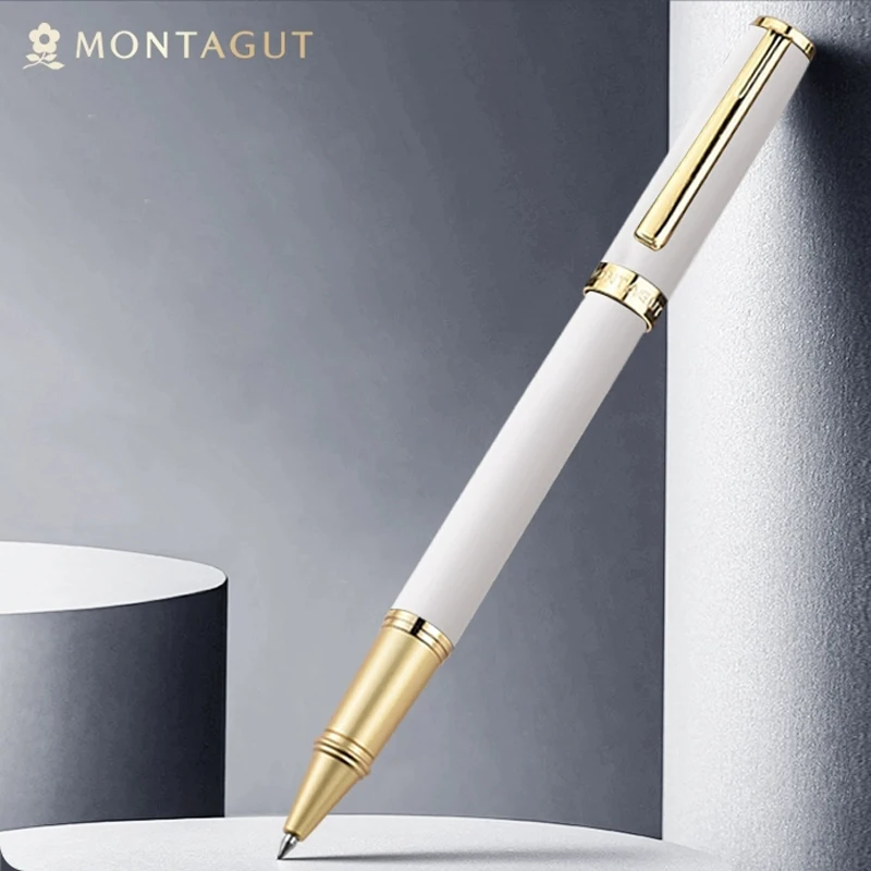 

Montagut M301 Multicolor For Choice Golden Trim Iridium Roller Ball Pen Stationery Writing Ink Pen W/Gift Box