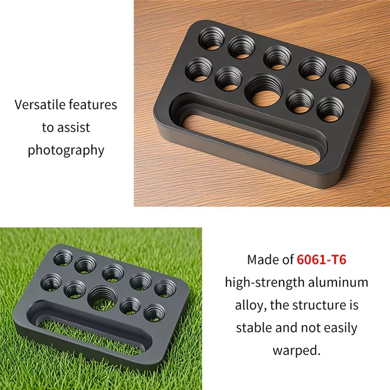 Placa de instalación rápida de conexión porosa AA60 para cámara Cage-CP03 Mini placa de queso multifuncional y bloque de riel guía