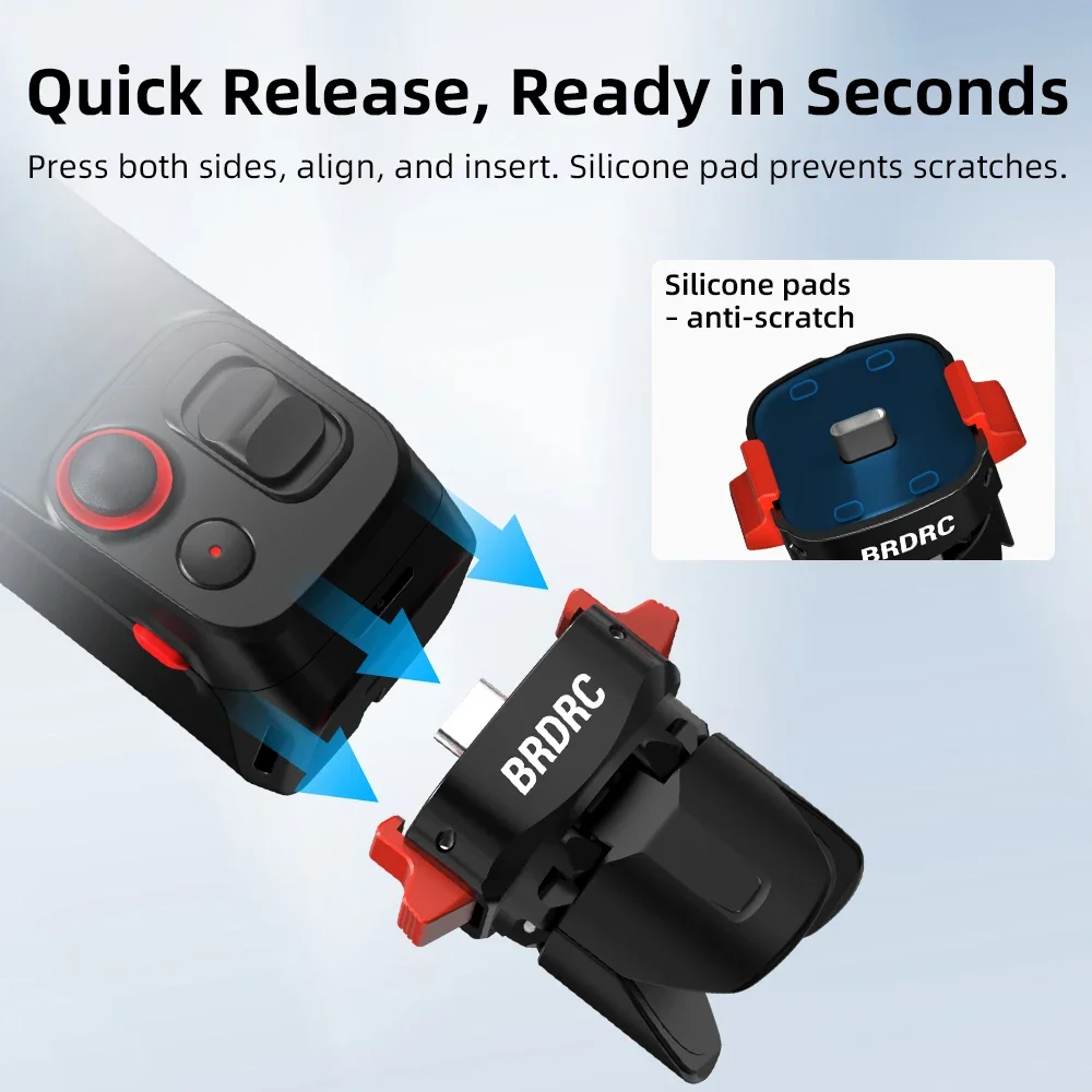 BRDRC Stativ für Insta360 Luna Ultra Zubehör Magnetische Halterung mit Typ-C-Ladestation Tragbarer Desktop-Fotohalter – Detail 5