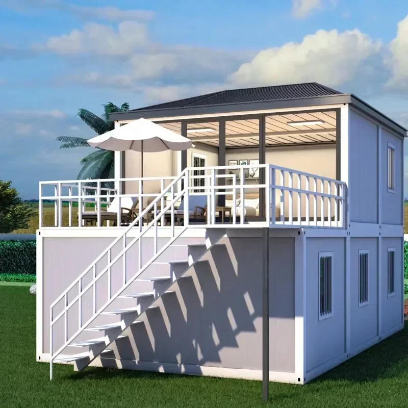 Customized 2 Stories Luxury Fabricated Living Portable Prefabricated Container House for Sale