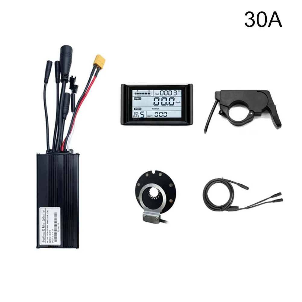 

SW900 Waterproof Controller for Electric Bikes with Instrument Panel and Power Throttle 17A 26A 30A Compatible