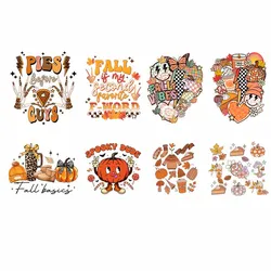 Fall Foods Iron On Patch On T-Shirts DTF Thanksgiving Heat Transfer Sticker DIY Appliqued