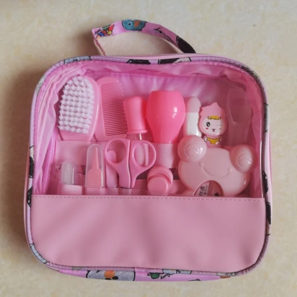 13종/세트 다기능 아기 케어 키트 코흡입기 손톱깎이 아기 미용 키트 머리 세척 브러시 빗