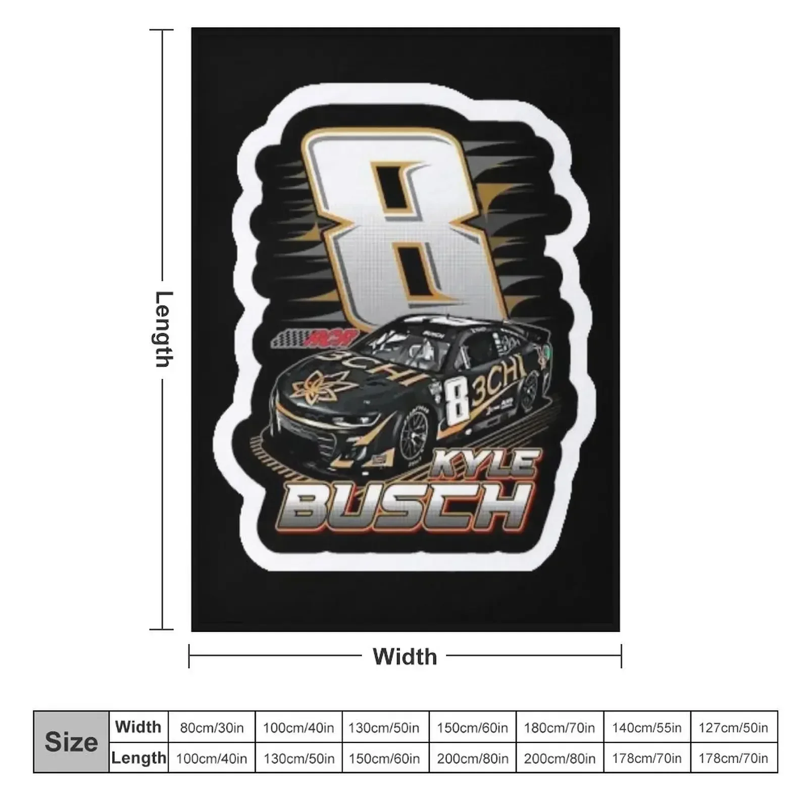 Kyle Busch 3Chi Throw Blanket Beautifuls Sofas Blankets