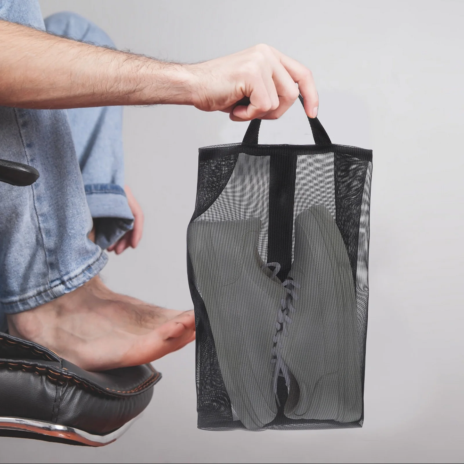 

2pcs Mesh Shoe Breathable Outdoor Storage Travel Packing Boot Bags for Sneakers Dust Bags Organizers Shoe Laundry Bag