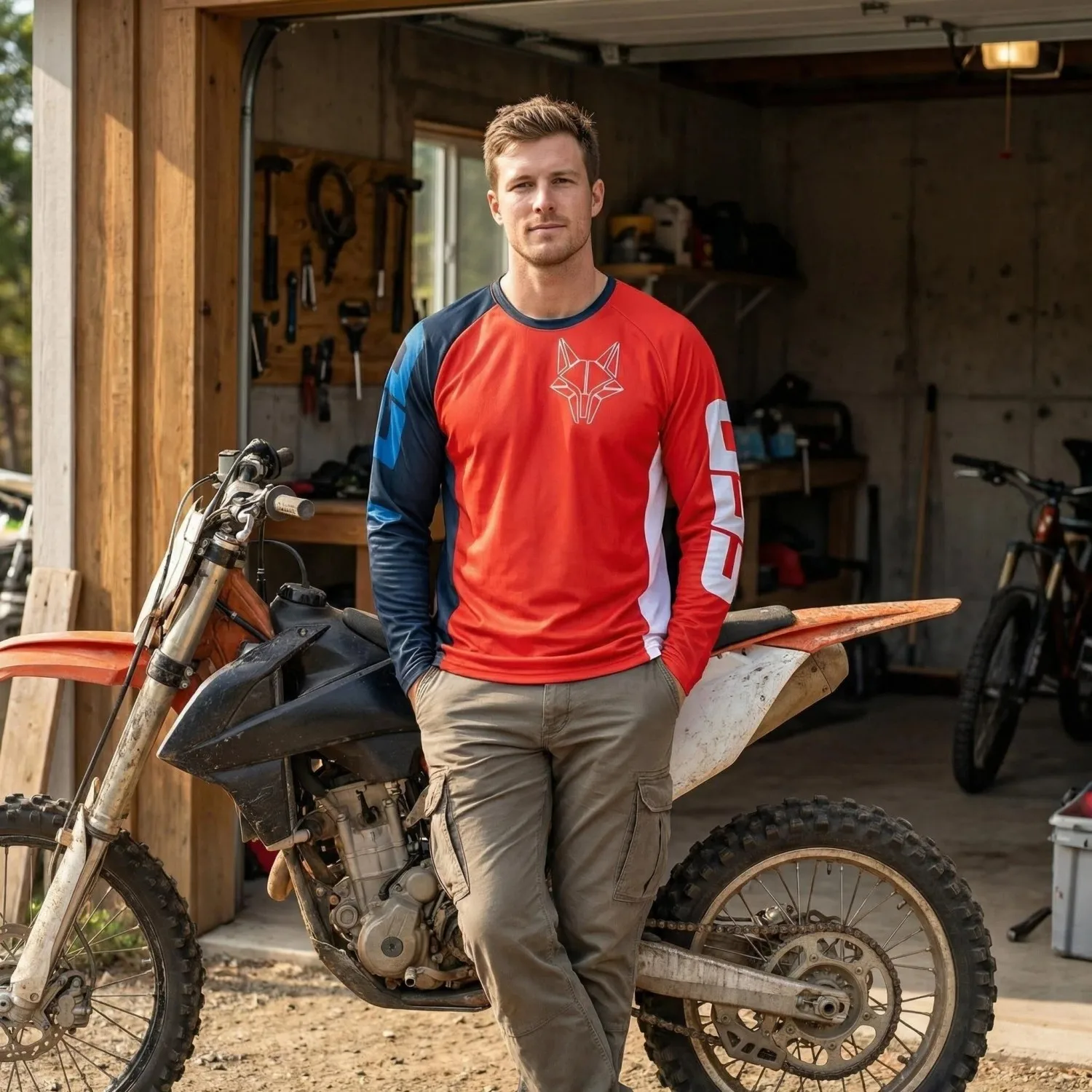 New Quick Dry Breathable Long Sleeve Motocross Jersey Universal Loose Fit MTB Dirt Bike Off Road Riding Racing Top 6