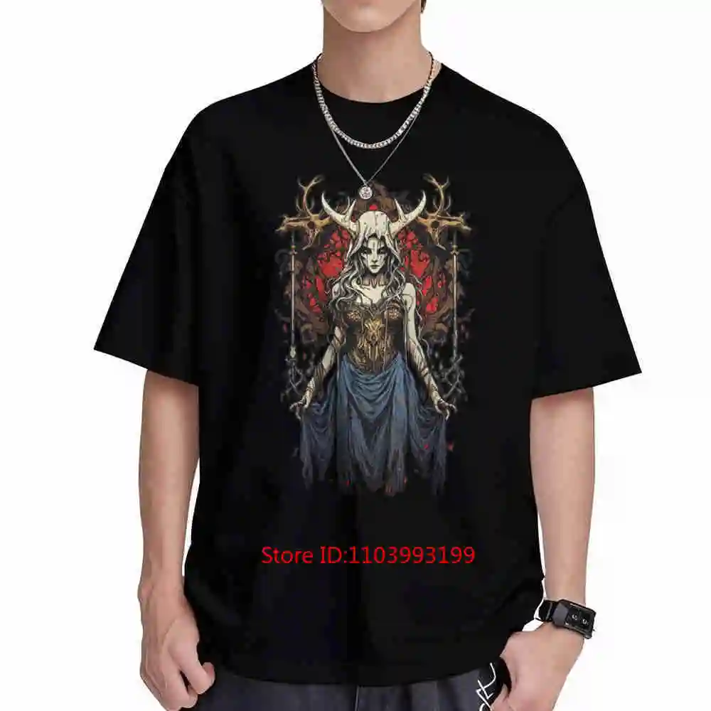 Hel Goddess Norse Death Nordic Mythology Scandinavian Horror Macabre Gothic Short Sleeve Tee 100% Cotton T-Shirt