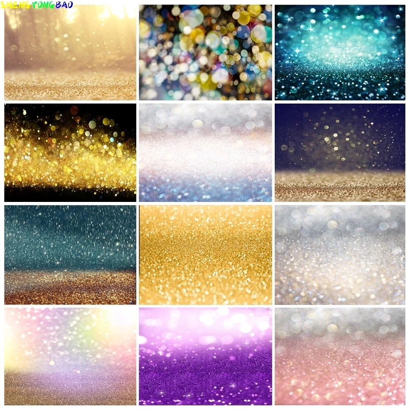

Vinyl Custom Fantasy Glitter Star Polka Dot Light Bokeh Photography Backdrop Birthday Party Child Photo Background TGZ-06