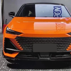 Car Wrapping Film Glossy Orange PET Car Sticker Vinyl Film Auto Decal Bubble Free Car Accessories Exterior Interior Decoration