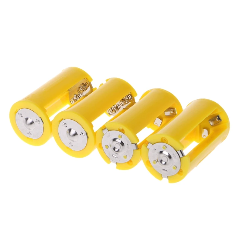 3 AA to D Size Series Connection Battery Adapters Converter Cases D-Adapter White Adapter Switcher Plastic for Case Box 4pcs